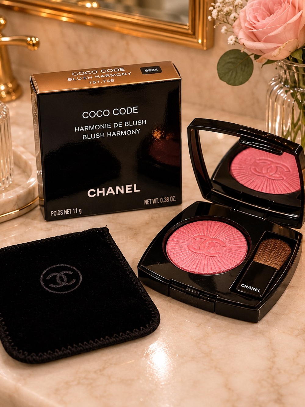 CHANEL Pink/Peach Blush Compact -